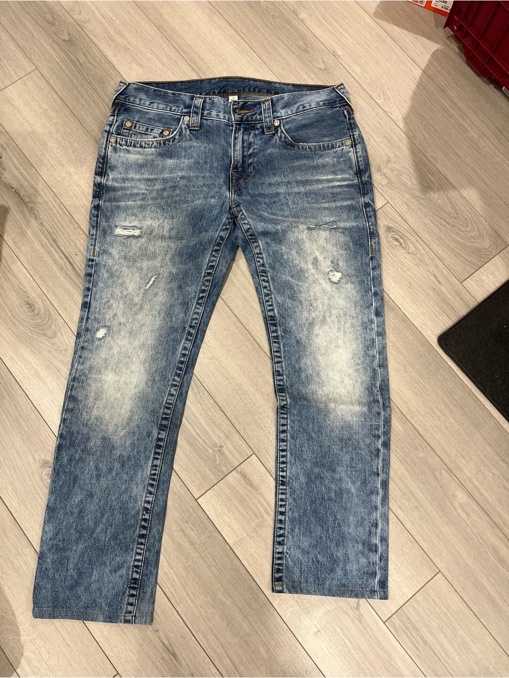 True Religion Classic Men's Distressed Blue Jeans